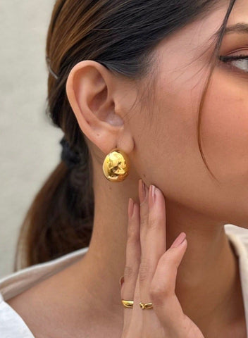 SUTTON GOLD CHUNKY EARRINGS